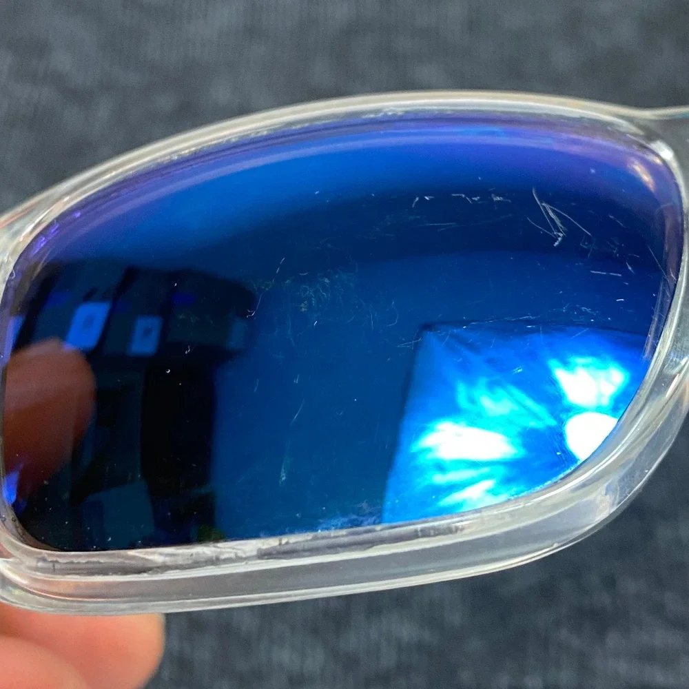 Oakley Holbrook Sunglasses Mens One Size Clear Blue Mirror Lens Square Frame